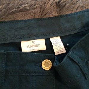 Chico’s so slimming .5 jeans in deep blue/green